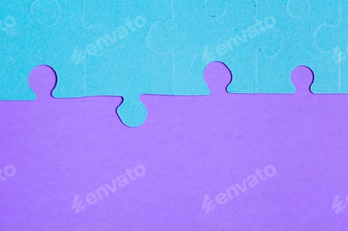 Preview: Puzzle pieces with empty space for text