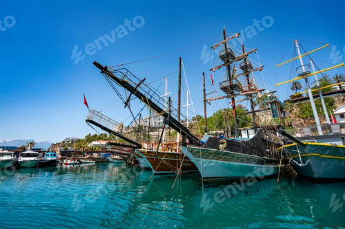 Preview: Kaleici Marina, Antalya. Pleasure Boats In The Harbor Of Antalya