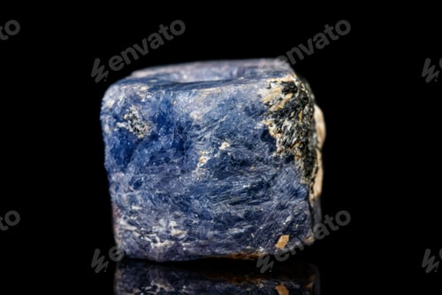 Preview: macro mineral stone sapphire on a black background