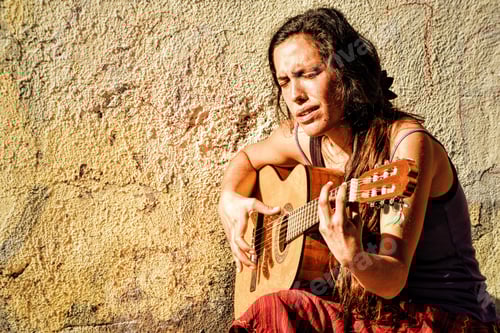 Preview: Gipsy woman plays the guitar