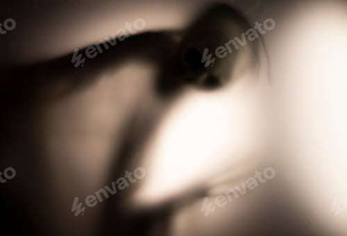 Preview: Shadow blur of horror skeleton. Halloween background.