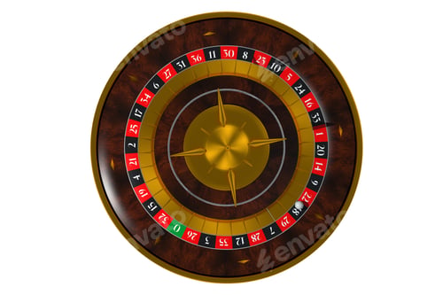 Preview: Isolated 3D Roulette Wheel