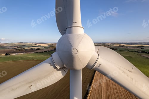 Preview: Close View of a Wind Turbine For Renewable Green Electricity