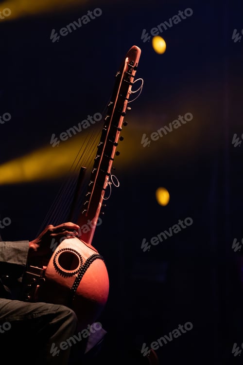 Preview: Muscian playing a string insturment called the Kora.
