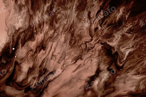 Preview: Fluid Art. Liquid mocha mousse abstract drips and wave