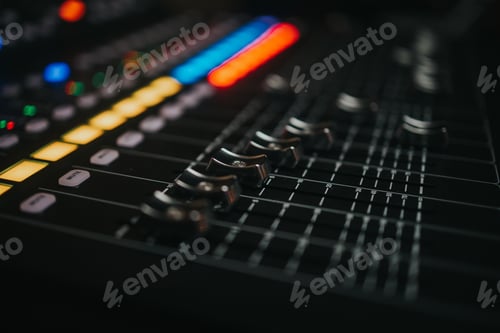 Preview: Closeup of a professional sound system