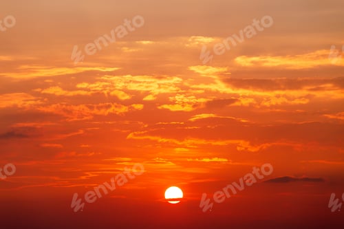 Preview: colorful dramatic sky with cloud at sunset