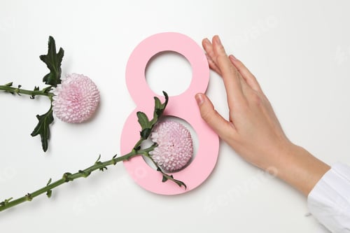 Preview: Concept of 8 march, Women day, top view
