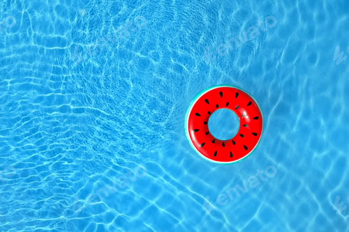 Preview: Swimming pool with inflatable ring, top view