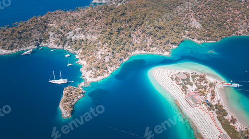 Preview: Aerial view of Oludeniz islands and beaches in Turkey 5