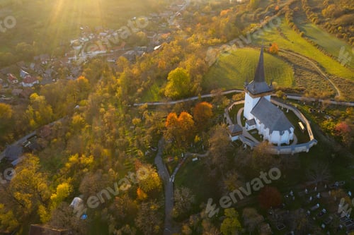 Preview: Aerial View of a Protestant Hungarian Church