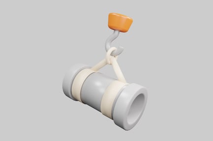 Preview: Cartoon concrete pipe crane lift