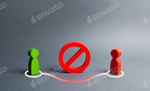 Preview: Two human figures form a link around the red NO sign