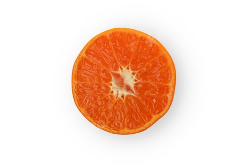Preview: Fresh ripe mandarin isolated on white background
