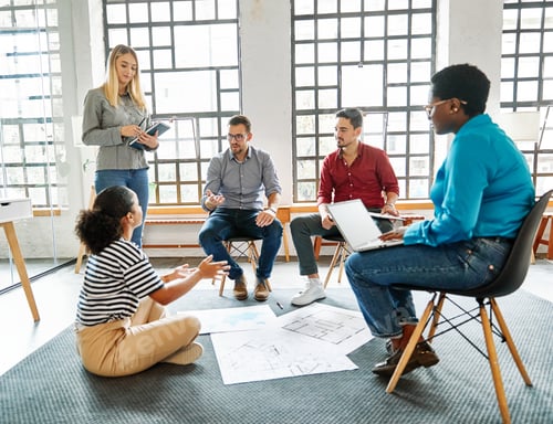 Preview: Young business people in the office