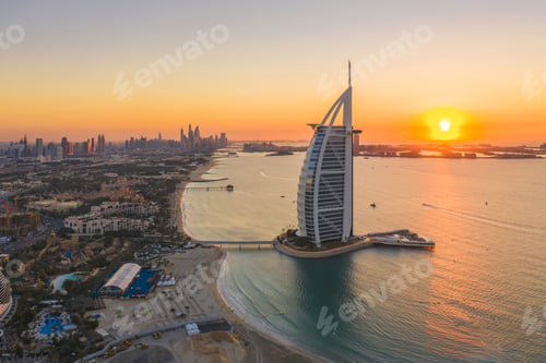 Preview: Dubai Downtown skyline, United Arab Emirates or UAE. Urban city.