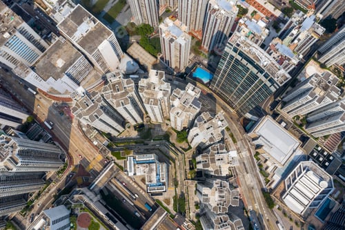 Preview: Tai Koo, Hong Kong 19 March 2019: Aerial view of Hong Kong city