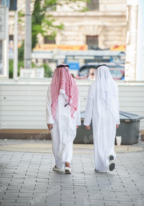 Preview: Arabic Businessmen Walking On The Street