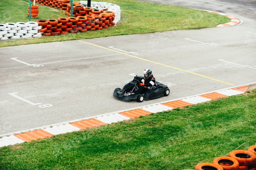 Preview: Woman driving go-cart