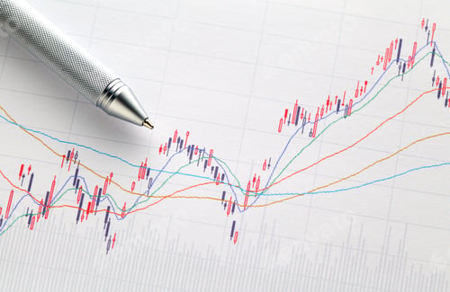 Preview: Stock market graph with pen