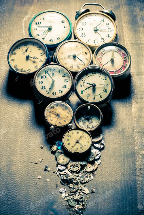 Preview: Damaged clocks and the parts