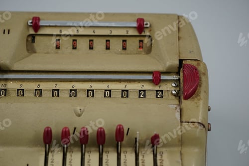 Preview: Antique mechanical calculator for counting funds