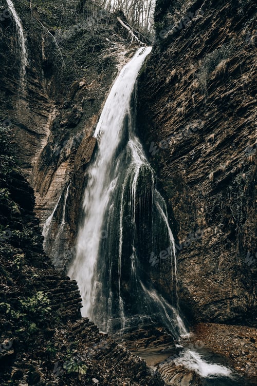 Preview: Mountain waterfall. Aul Najigo. Lazarevskoe. Krasnodar region.