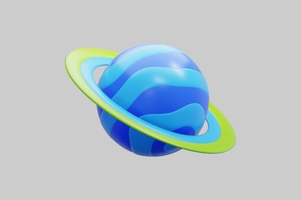 Preview: 3D Planet or Globe with Rings