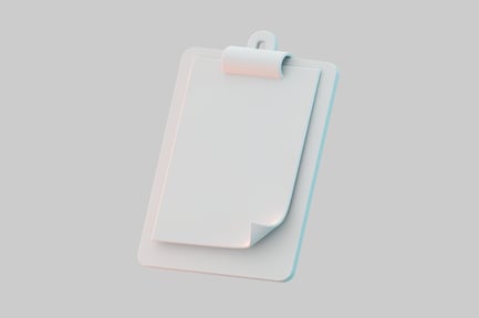 Preview: Minimalist clipboard with paper sheet