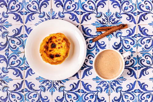 Preview: Egg tart, traditional Portuguese dessert, pastel de nata.