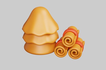 Preview: Toon treasure map scrolls stack