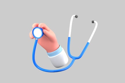 Preview: Cartoon Hand Holding Stethoscope