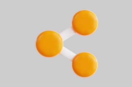 Preview: Connectivity diagram of orange spheres