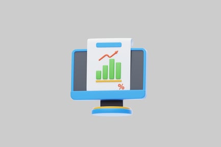 Preview: Financial chart on computer display