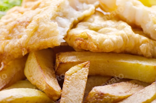 Preview: Traditional British street food fish and chips