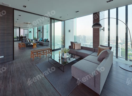 Preview: luxury modern empty room interior design decoration