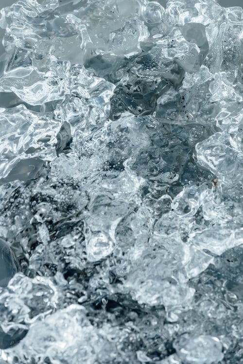 Preview: Natural scratched ice frozen surface design as texture or background witch black sand.Wallpaper with
