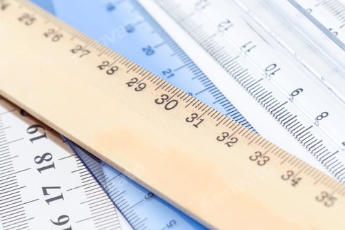 Preview: Set of measuring rulers isolated on white background