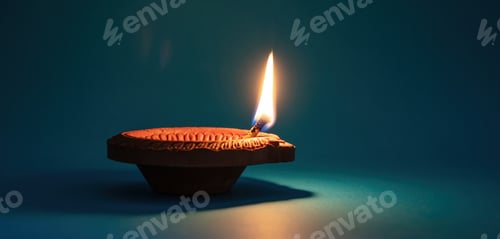 Preview: Diwali, Deepavali. Hindu Festival of lights celebration, India. Diya oil lamp