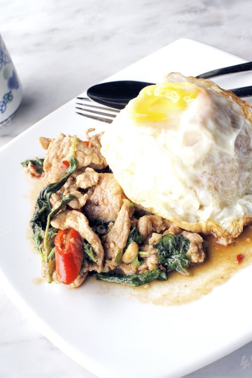 Preview: Pork Spicy Basil Sauce With Rice.