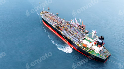 Preview: Aerial view Oil product tanker ship freight shipping oil and gas, Global business freight shipping