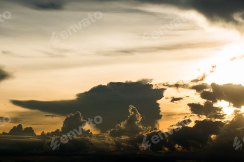 Preview: colorful dramatic sky with cloud at sunset.