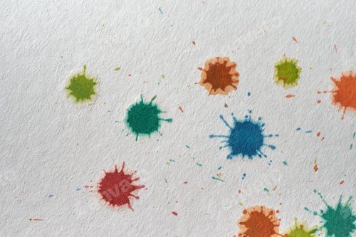 Preview: Colorful color stains on the rough textured paper
