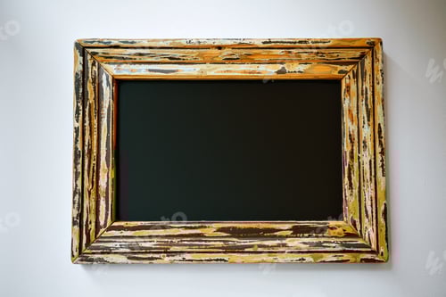 Preview: Empty black sign in a pretty frame