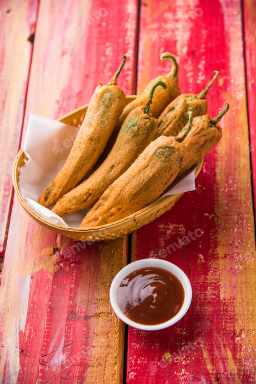 Preview: Mirch Pakoda / Chilli Fritter / Mirchi Pakora