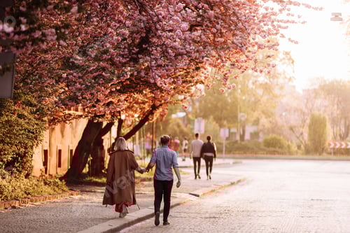 Preview: young modern stylish couple urban city outdoors. stylish young couple walking in the city.