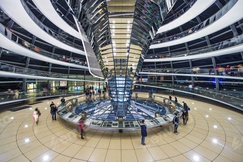 Preview: Berlin - September 18: Tourist Inside The German Reichstag September 18, 2013 In Berlin, Germany