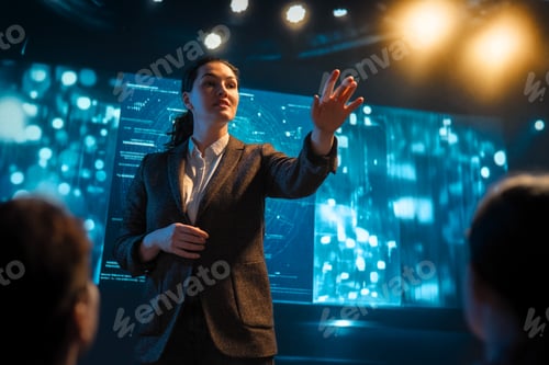 Preview: A woman is speaking on stage