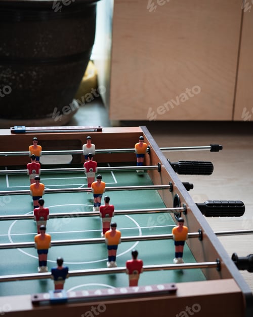 Preview: Foosball table soccer, sports team football game.