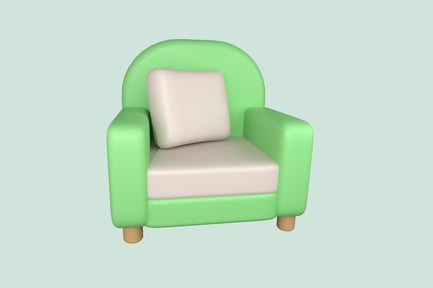 Preview: Armchair Props 3D Illustration